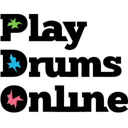 play drums online logo