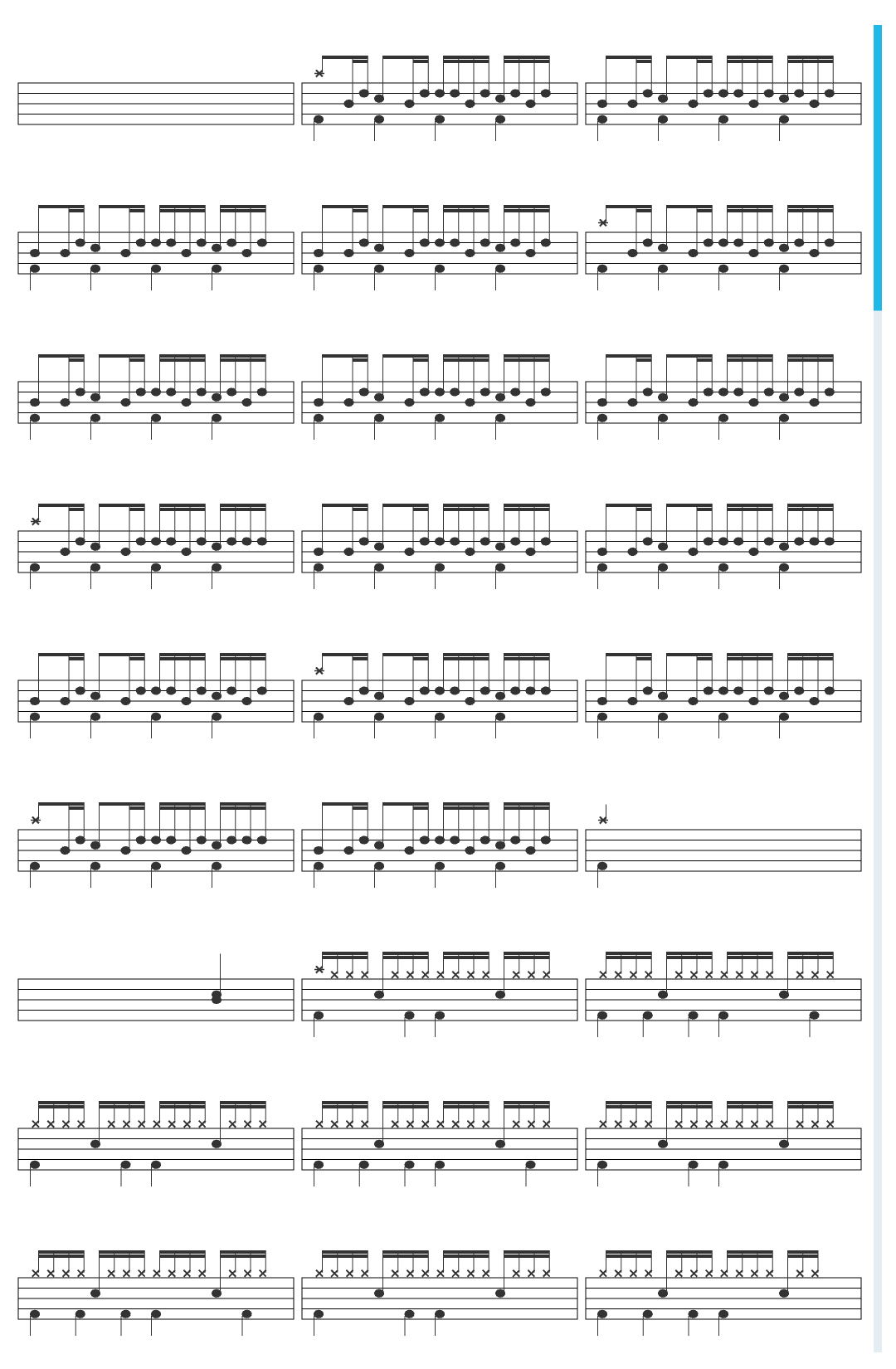 Arctic Monkeys Brianstorm drum sheet