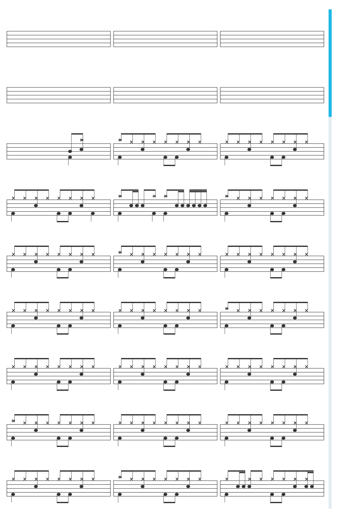 The Hives Tick Tick Boom drum sheet