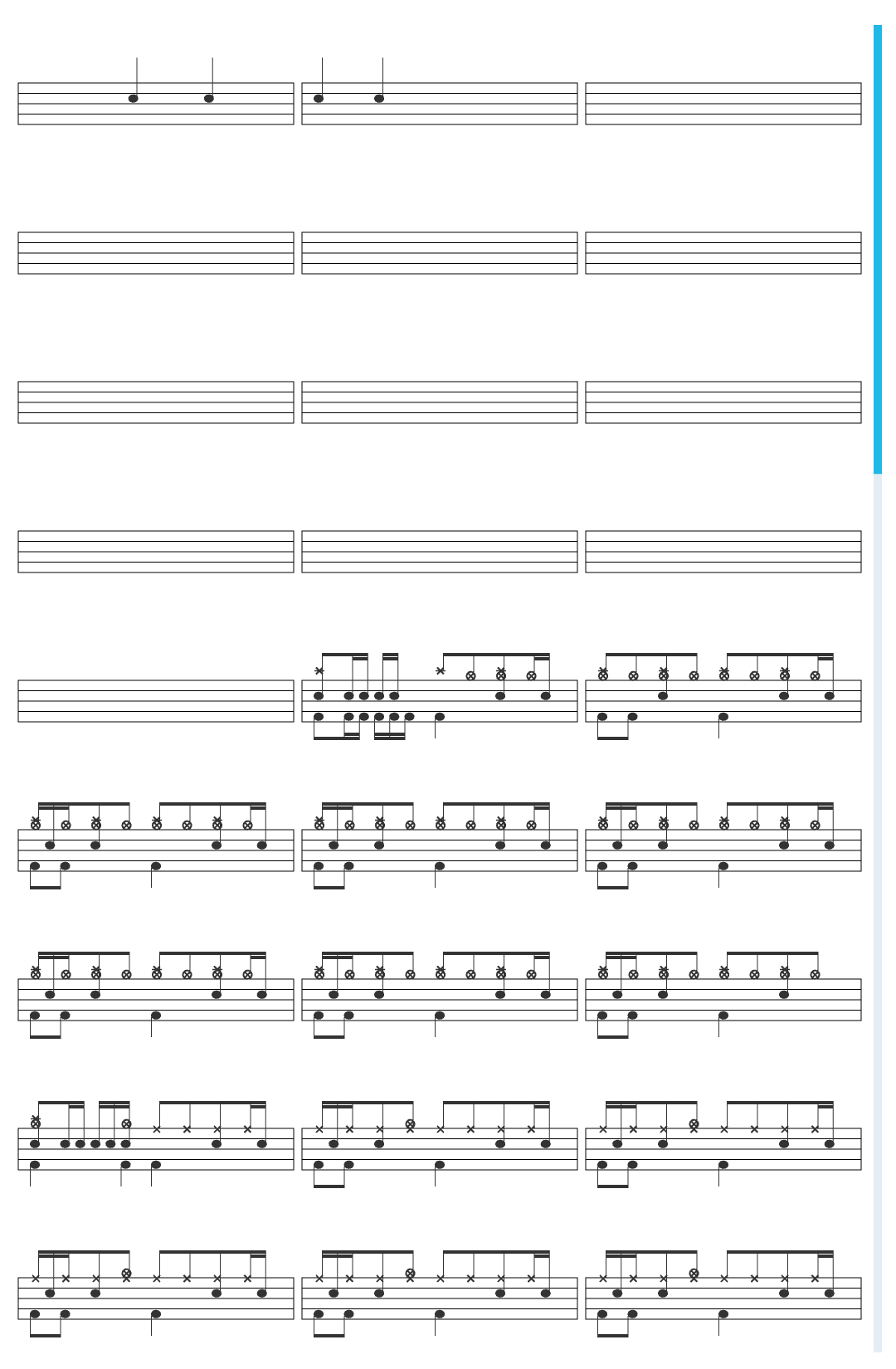 Nirvana Rape me drum sheet