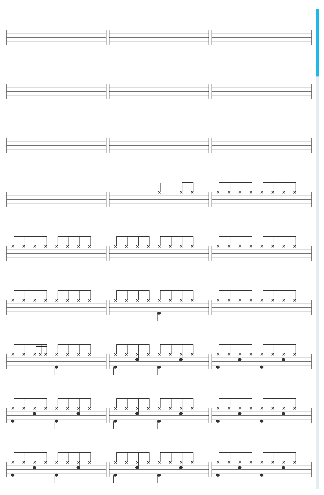 The Doors Riders On The Storm drum sheet