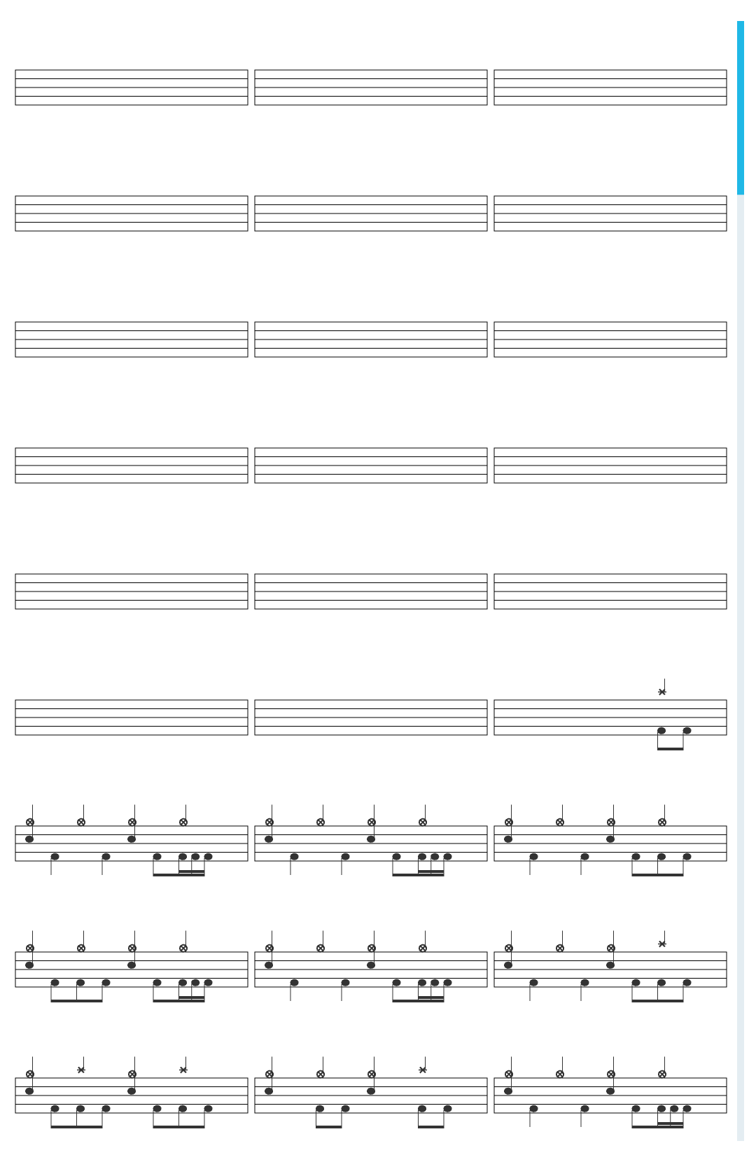 Nightwish Ever Dream drum sheet