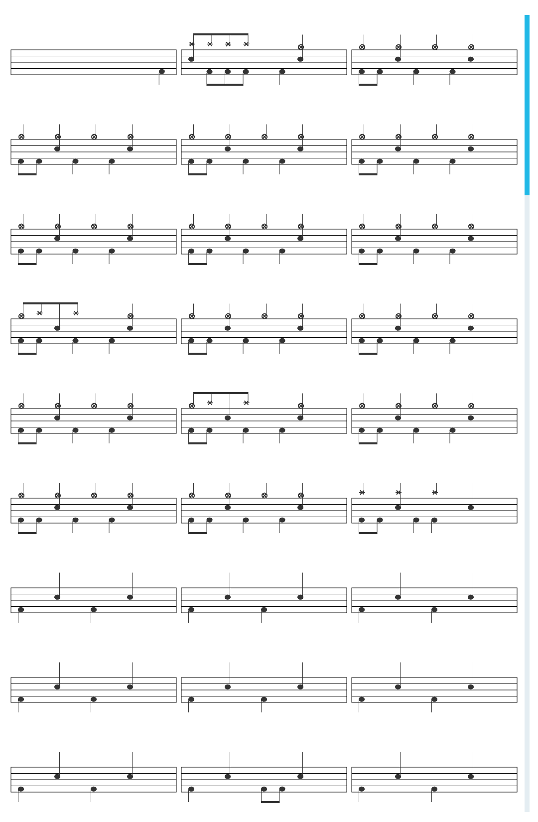 Nightwish For the Heart I Once Had drum sheet