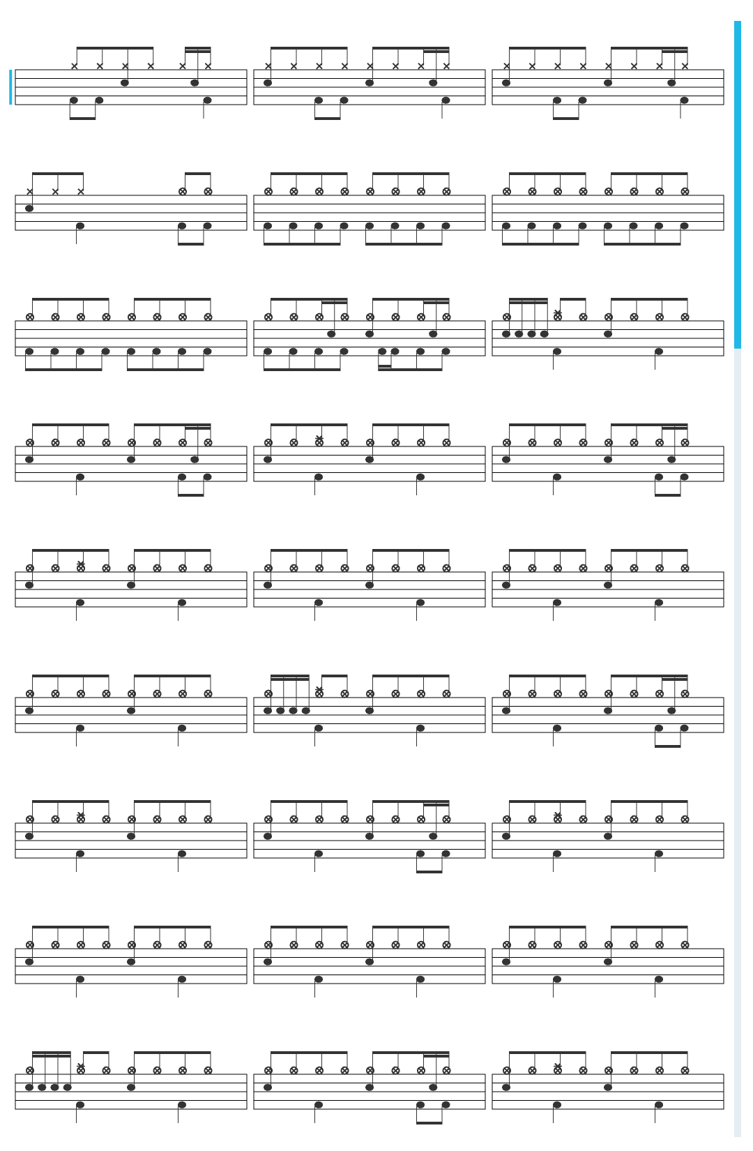 Rammstein Tier drum sheet