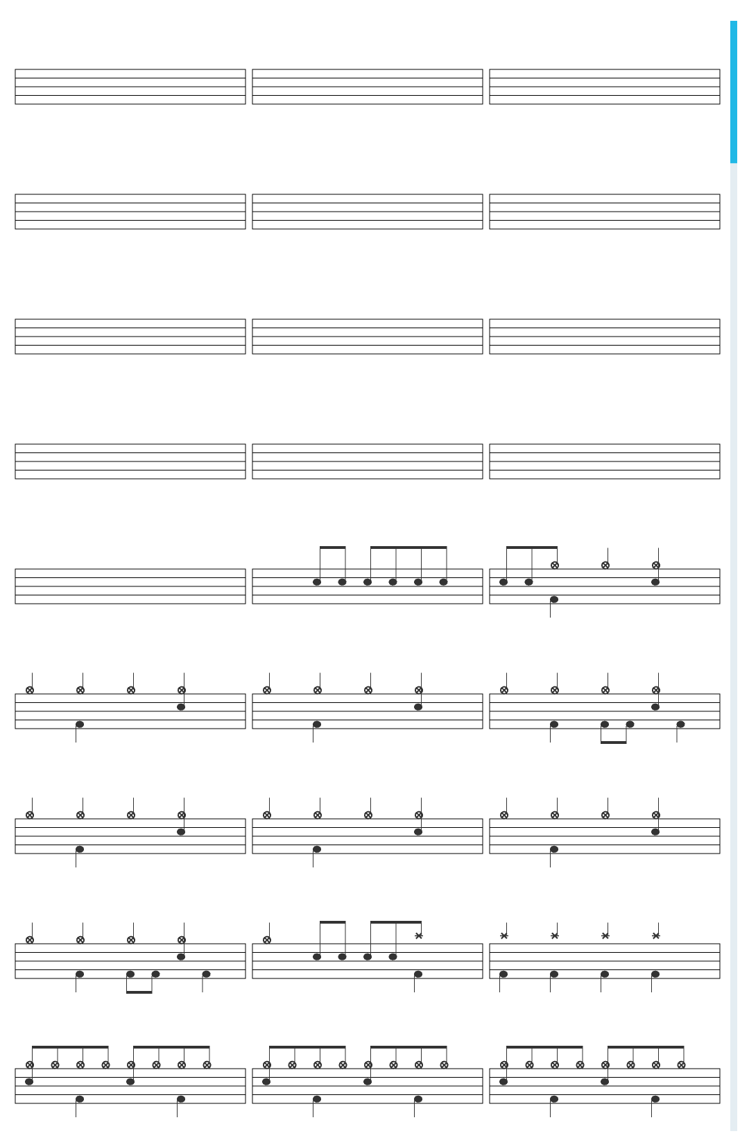 Metallica Wherever I May Roam-v337 drum sheet