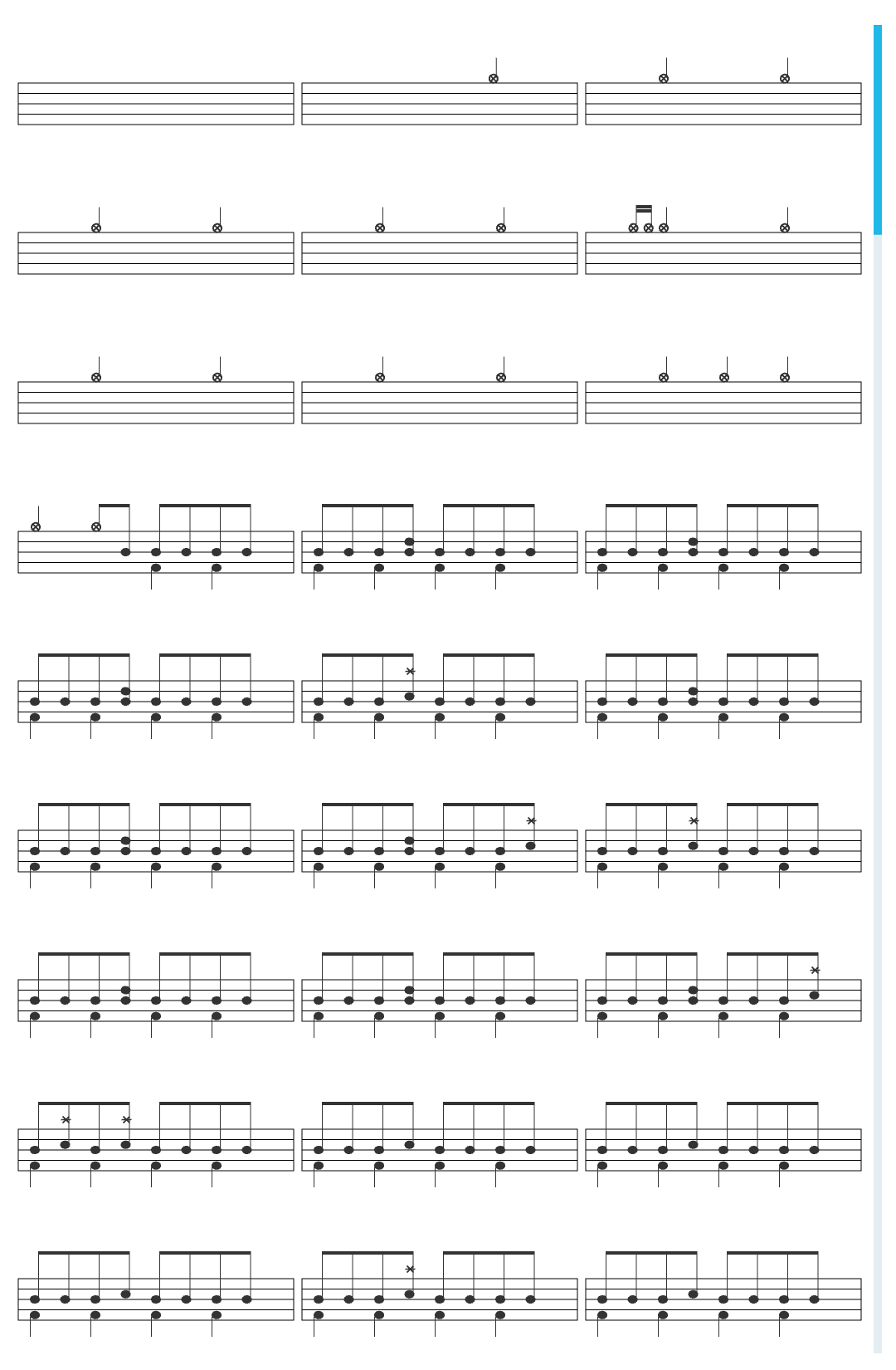 Metallica Enter Sandman-v144 drum sheet