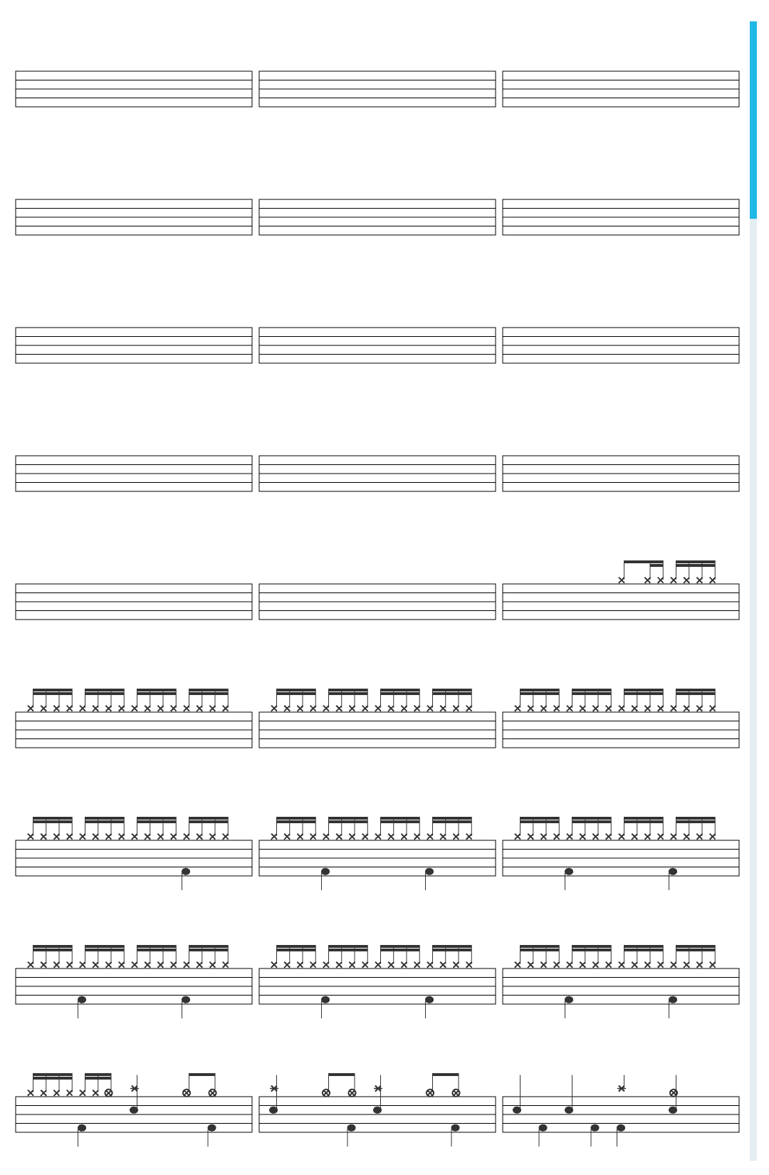 Metallica King Nothing drum sheet