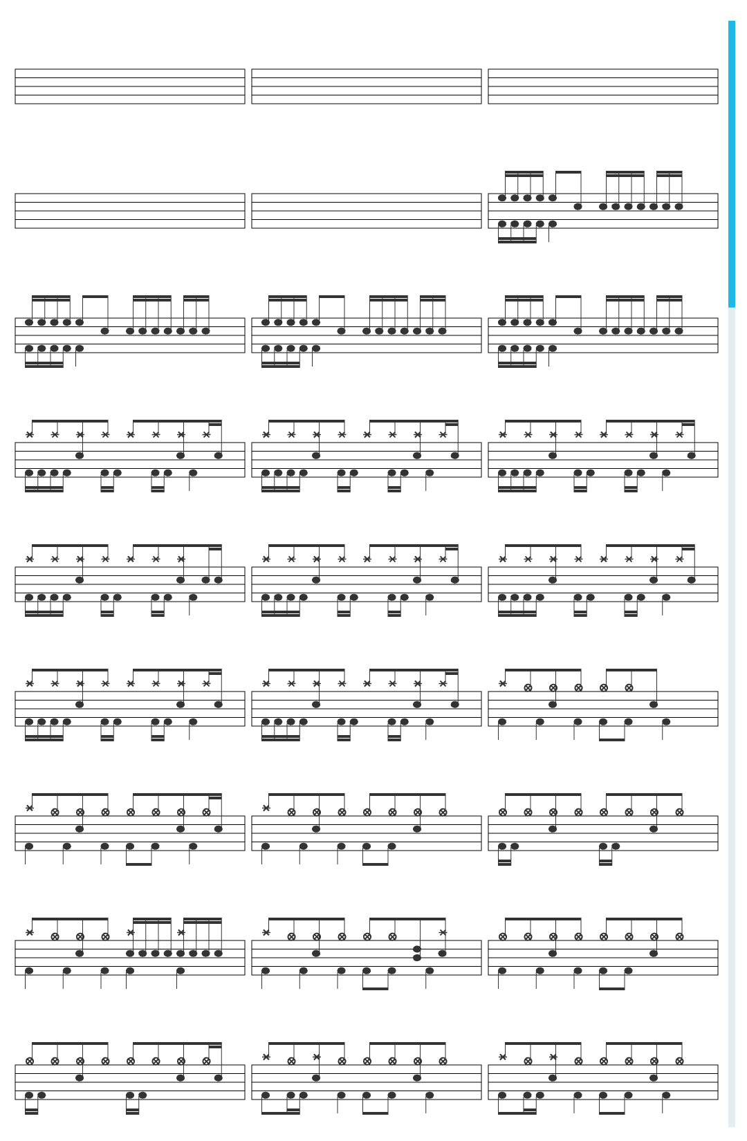 Sepultura Refuse/Resist drum sheet