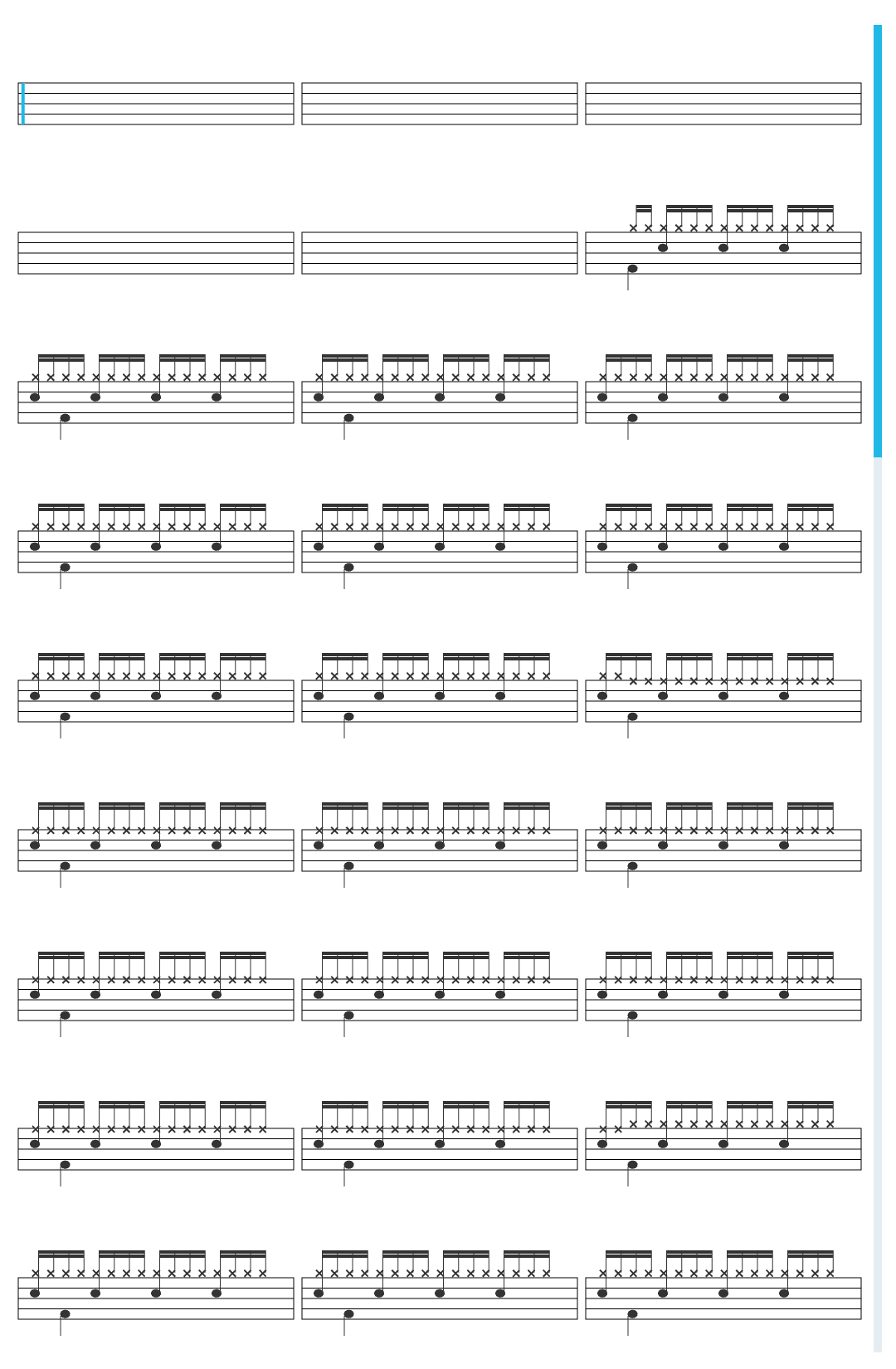 Metronomy The Look drum sheet