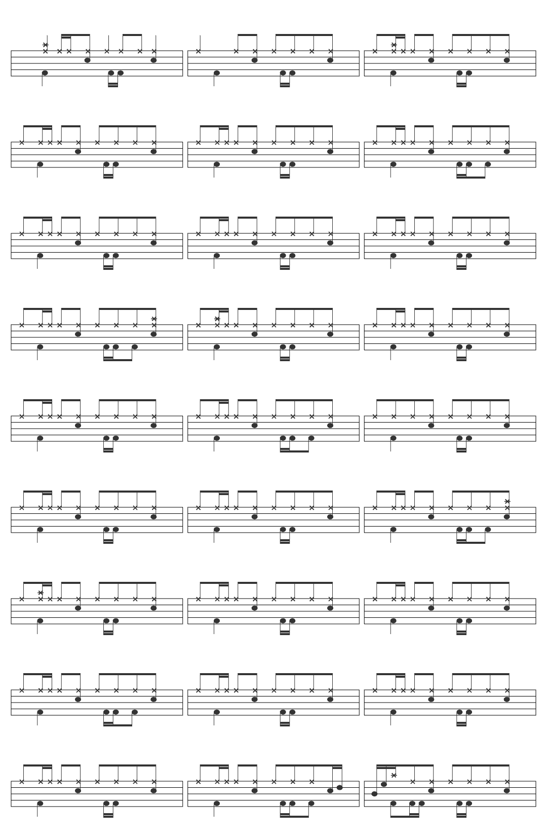 Theatre of Tragedy Cassandra drum sheet