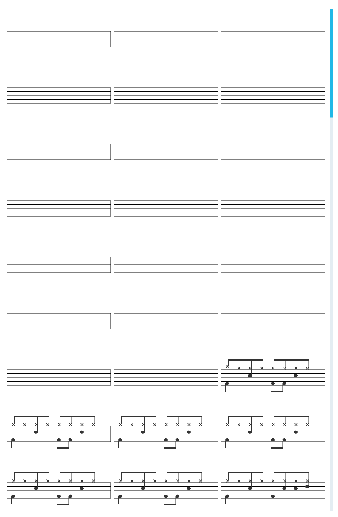 Bloodhound Gang Fire Water Burn drum sheet