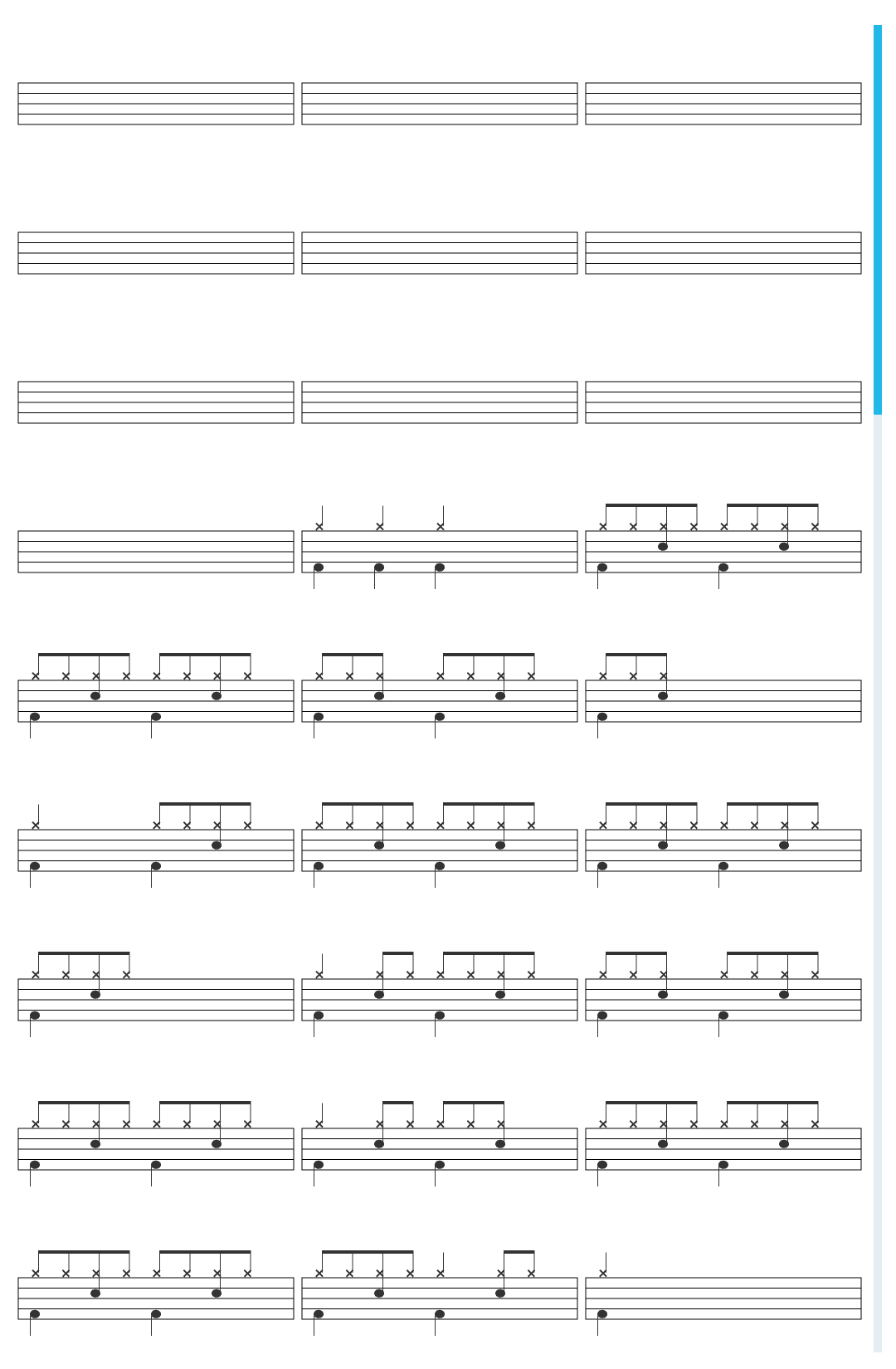 Rizzle Kicks Down With The Trumpets drum sheet