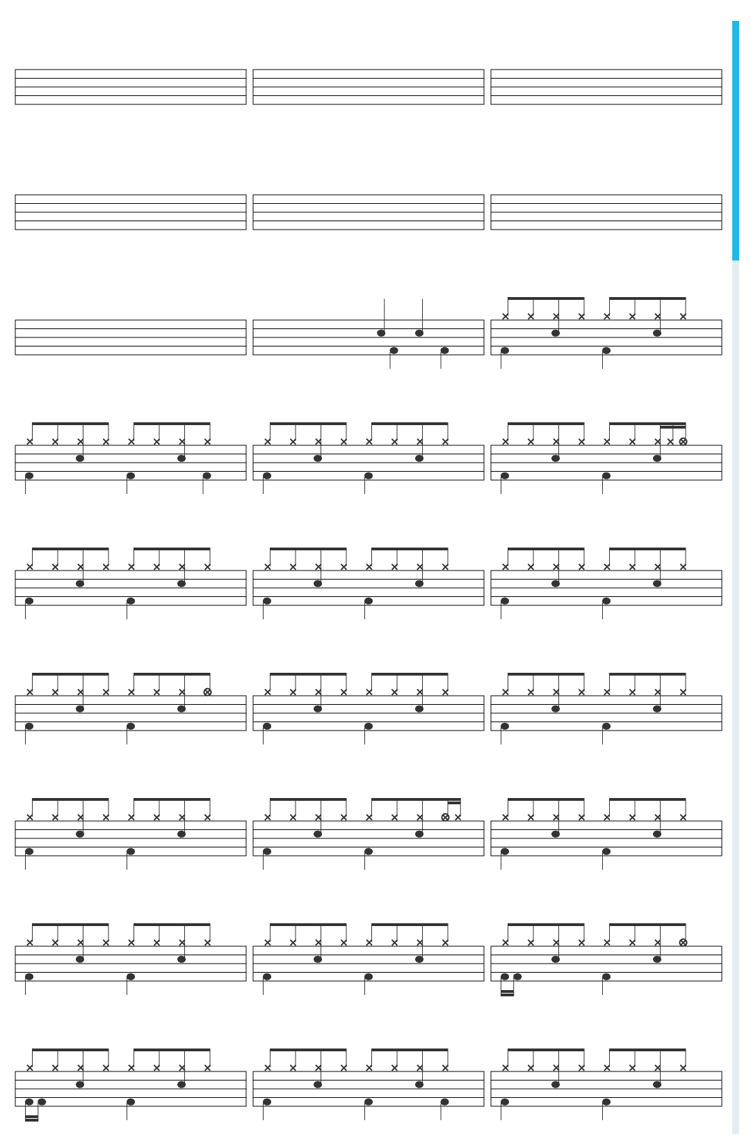 Absynthe Minded Envoi drum sheet