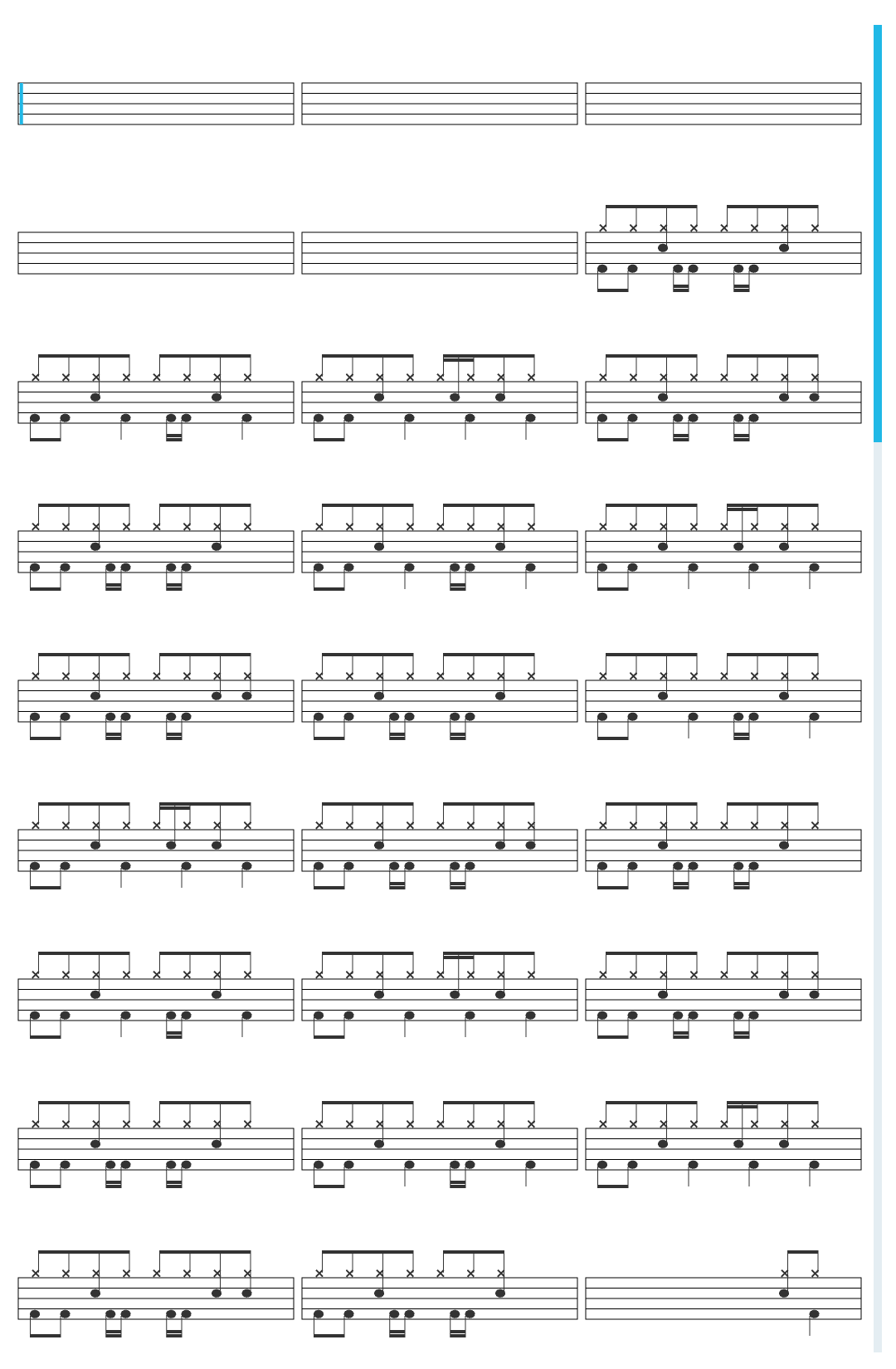 Jay-Z The Story of O.J. drum sheet