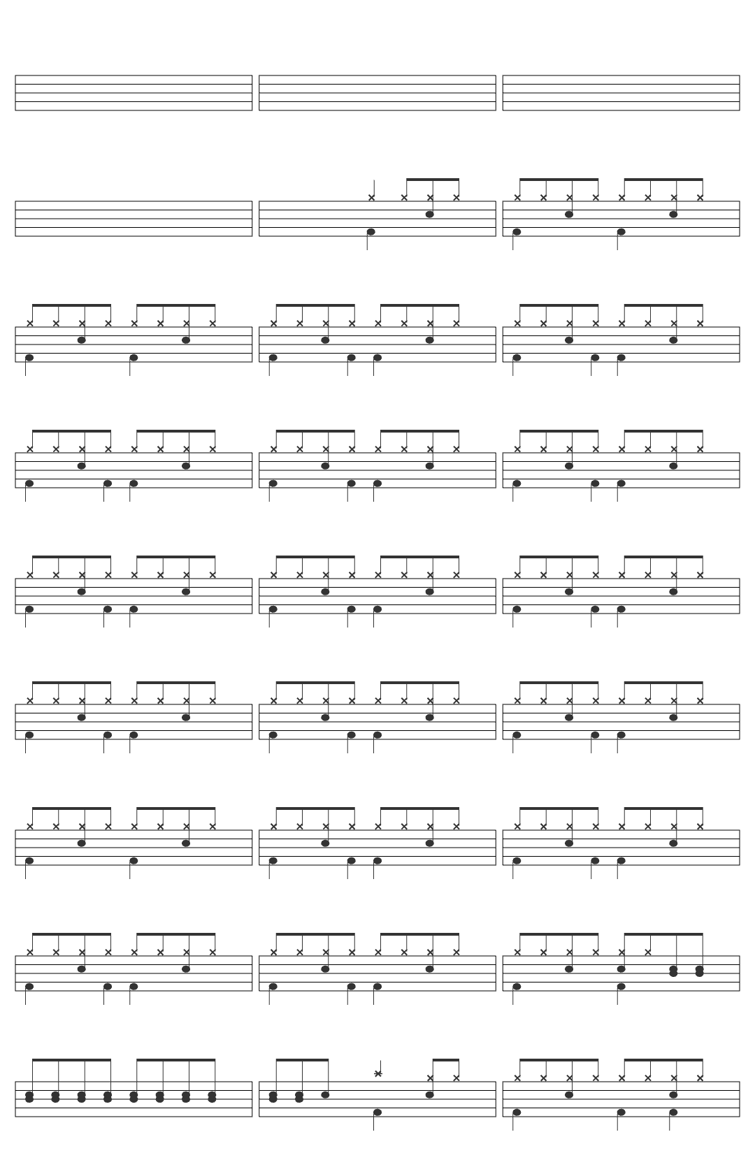 AC DC Highway to Hell-v10 drum sheet