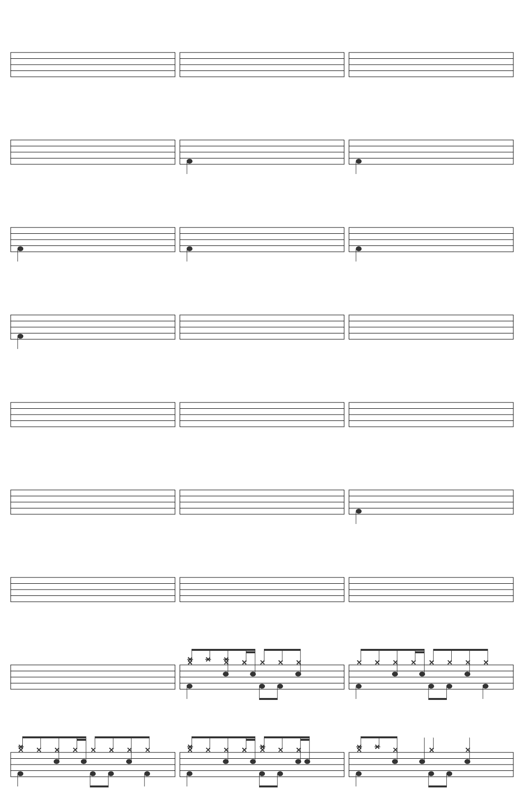 Sum 41 Pieces drum sheet