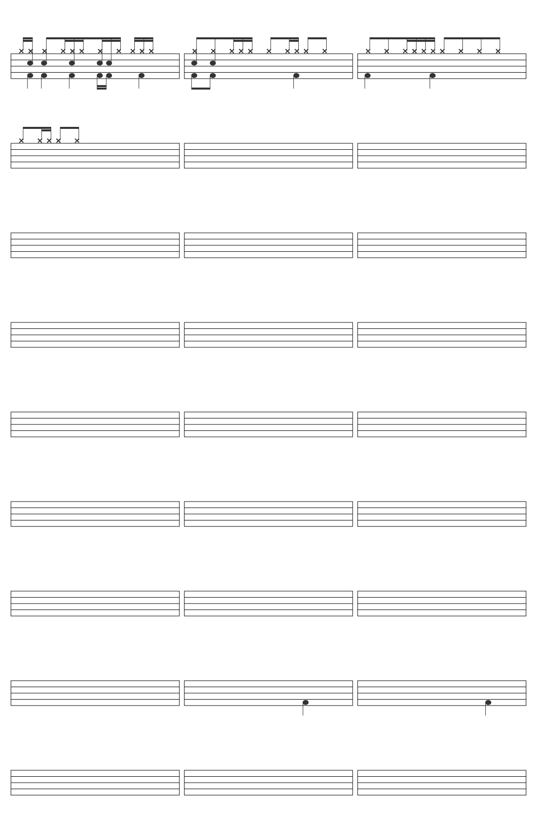 NØRAJ Everywhere I Go drum sheet