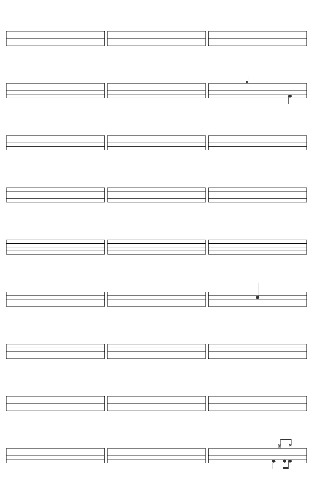 Jedi Mind Tricks I Who Have Nothing drum sheet