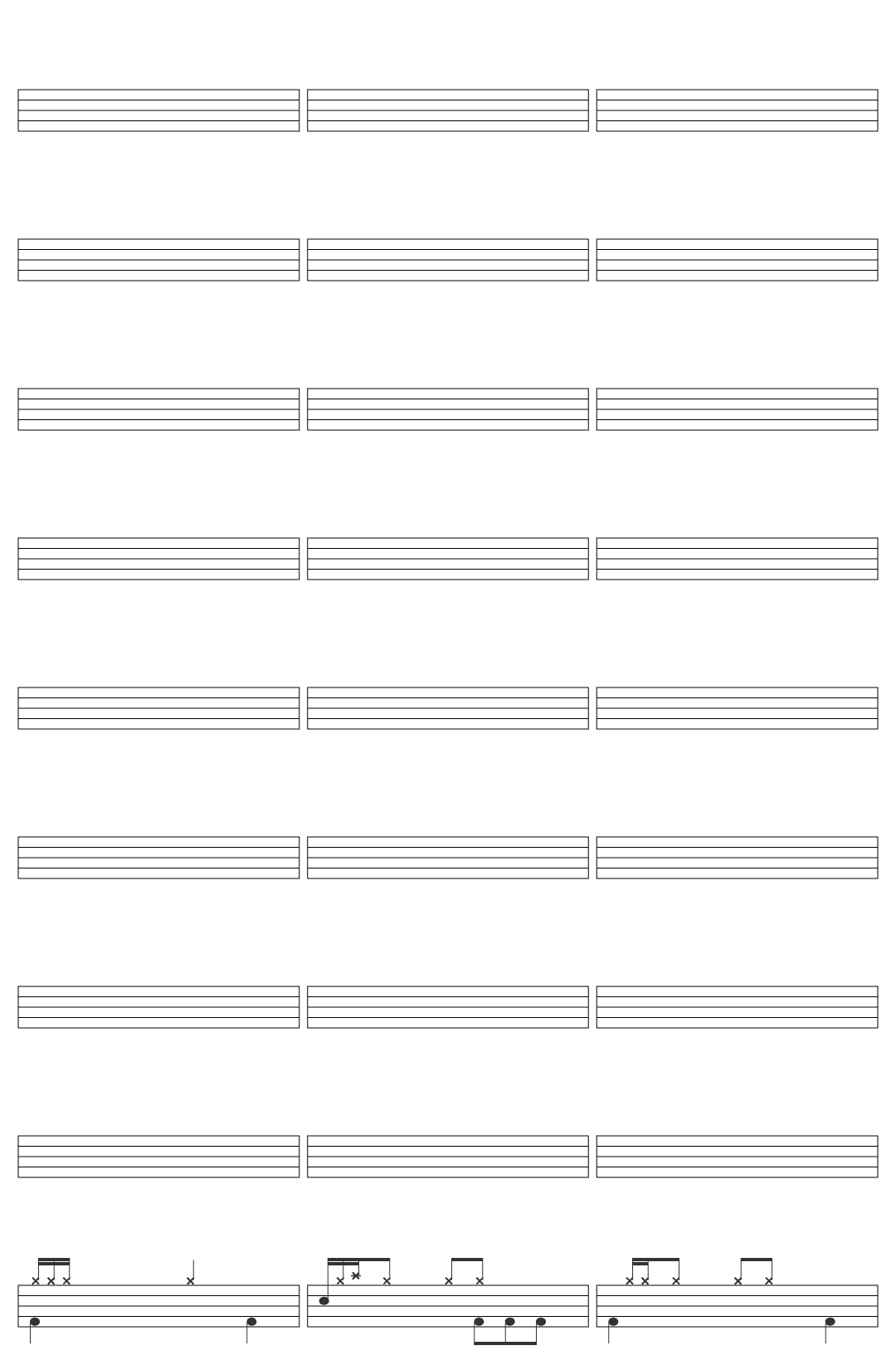 The Sorrow Engraved in Our Hearts drum sheet