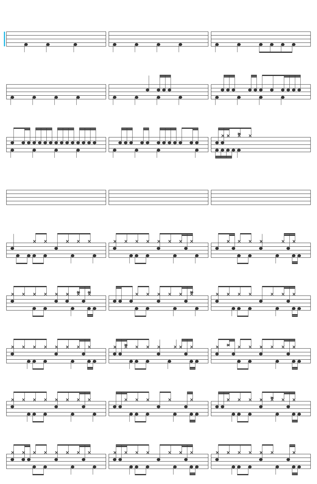 The Smashing Pumpkins The Interview-v2 drum sheet