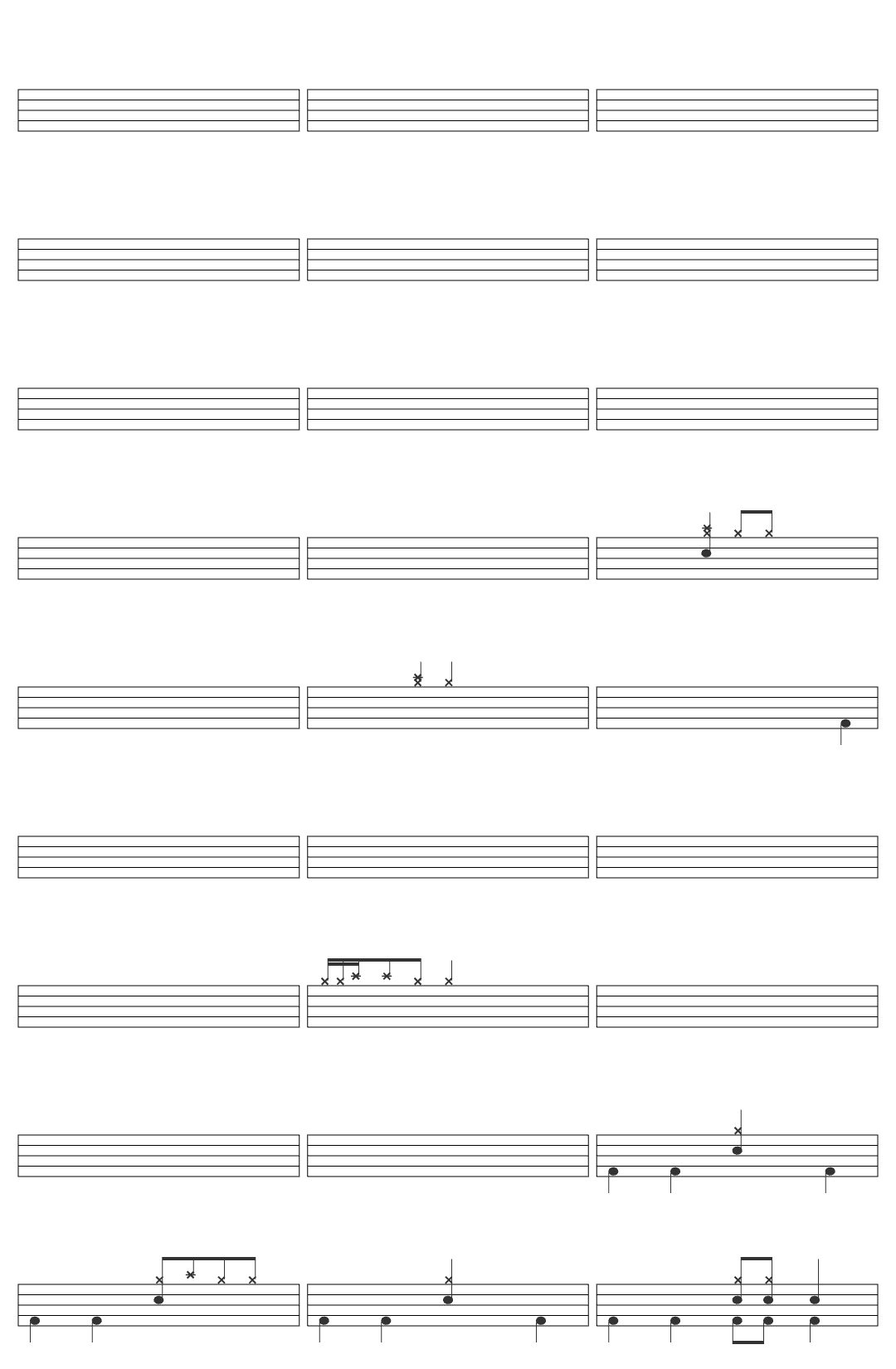 Chase Atlantic Slow Down-v2 drum sheet