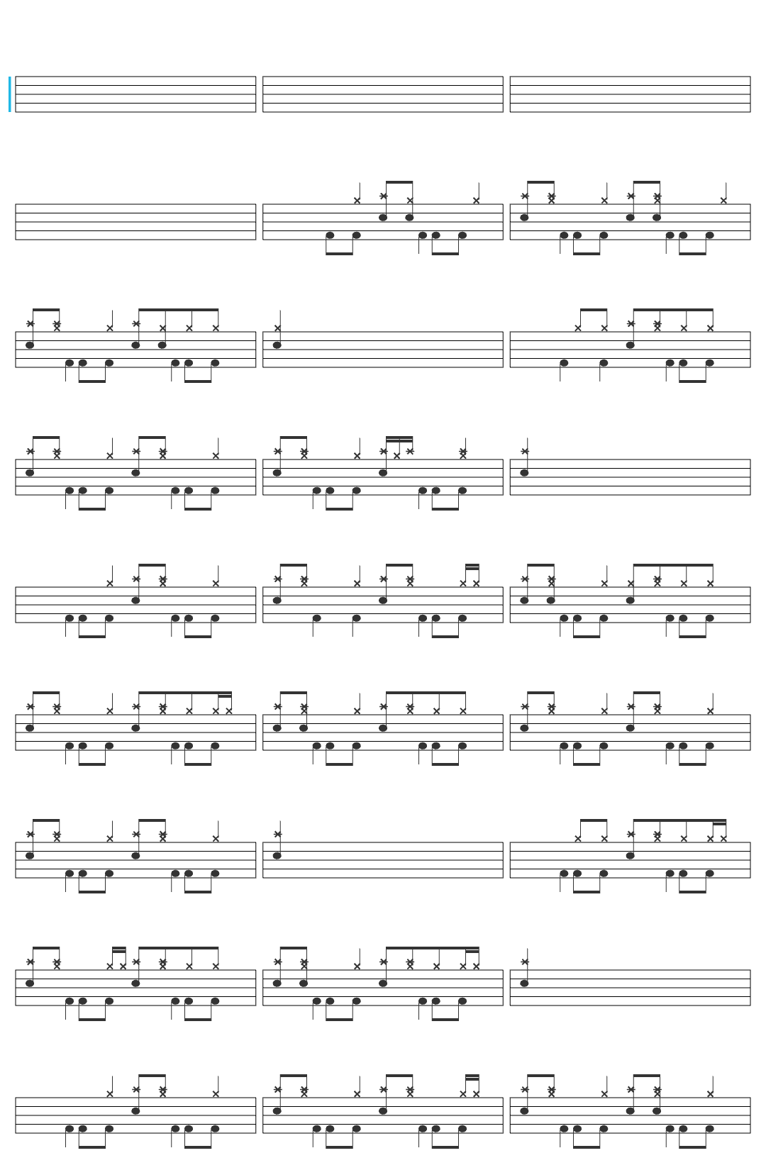 Wzgórze Ya-Pa 3 Libacja drum sheet